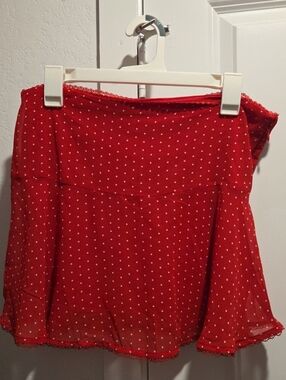 wild fable Red Polka Dot Mini Skirt